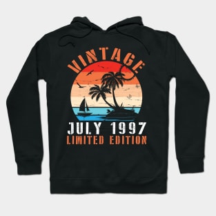 Vintage July 1997 Ltd Edition Happy Birthday Daddy Mom Uncle Brother Husband Cousin Son 23 Years Old Hoodie